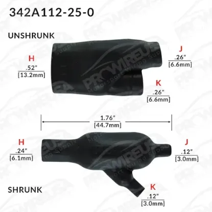 Raychem /TE 45º Heat SHRINKABLE Boot - 342A112-25-0