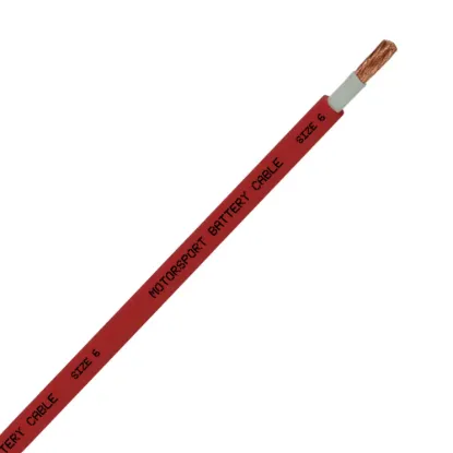 6 AWG Motorsport Battery Cable Red - 6CBL-RD
