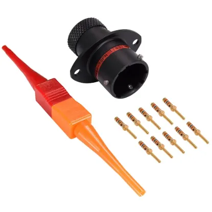 AS,10 Way,FLG,Pin,N Key,Red - AS012-98PN