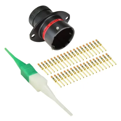AS,37 Way,FLG,Pin,N Key,Red - AS014-35PN