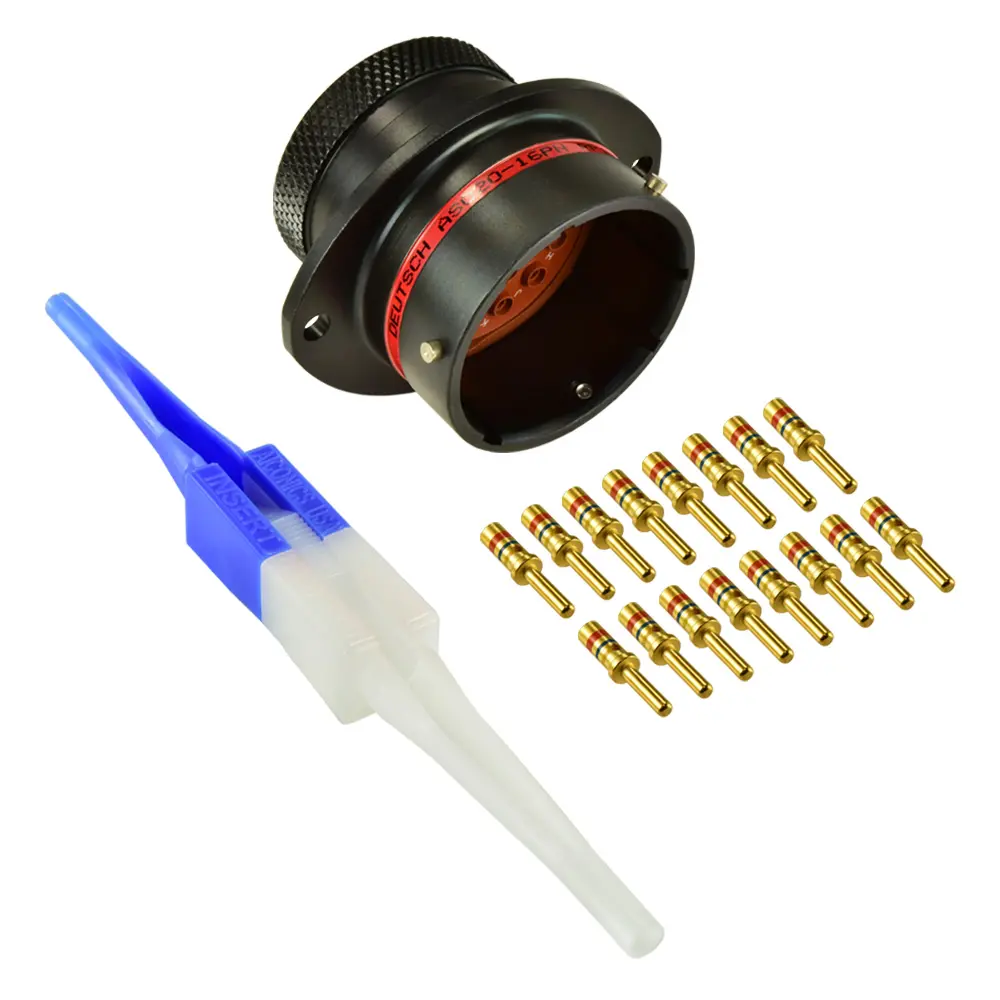 AS,16 Way,FLG,Pin,N Key,Red - AS020-16PN
