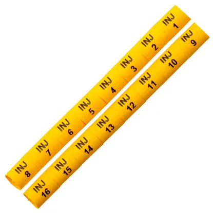 PRE Printed Markers INJ 1-16 Yellow 1/4" - INJ116