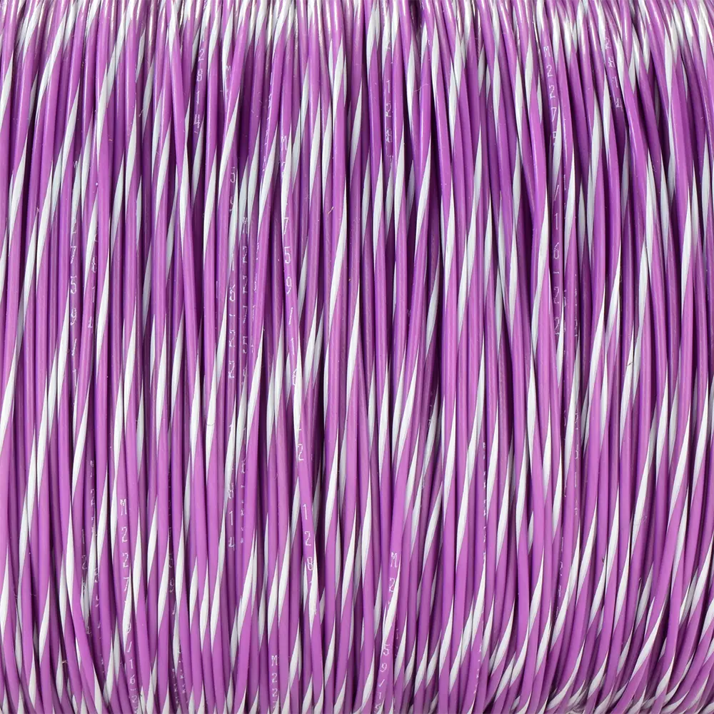 M22759/16-22-79 Violet/White Wire Tefzel 22 AWG