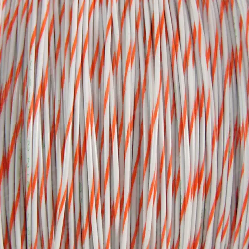 M22759/16-22-93 White/Orange Wire Tefzel 22 AWG