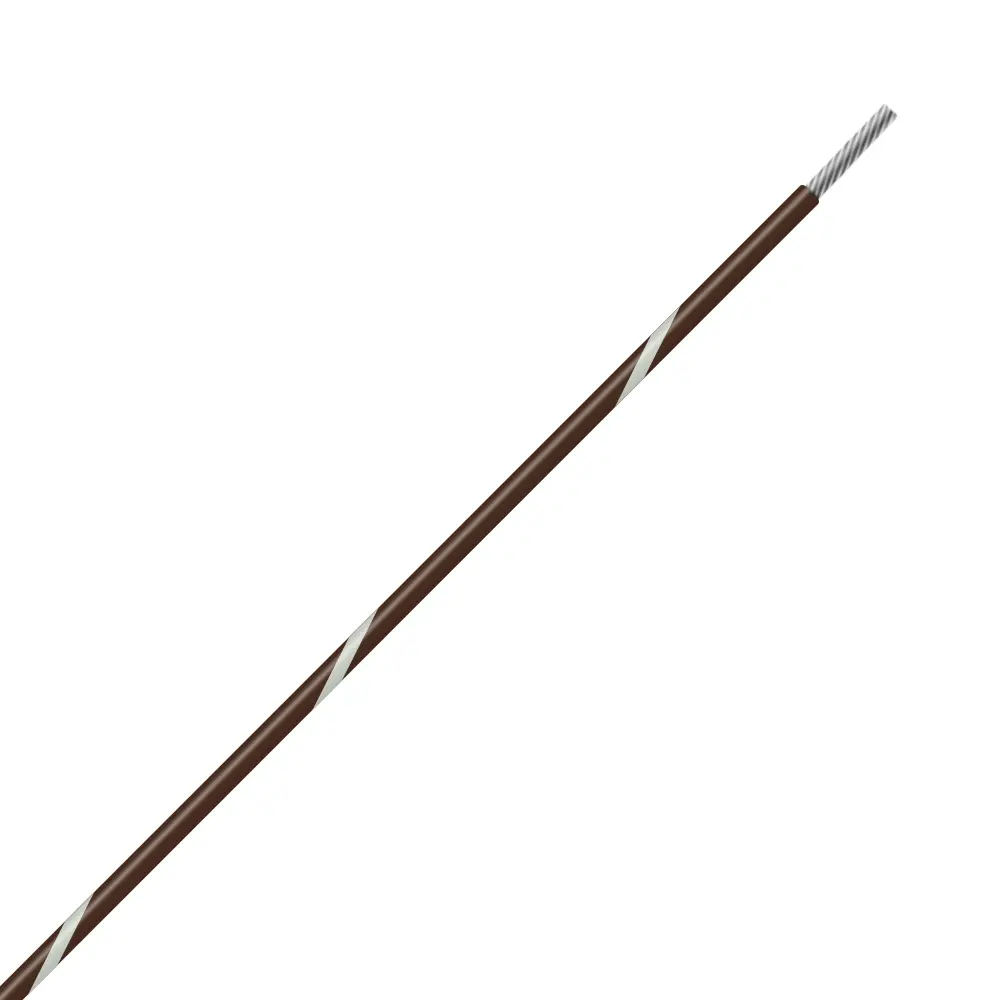 Brown/White Wire Tefzel 24 AWG - M22759/16-24-19