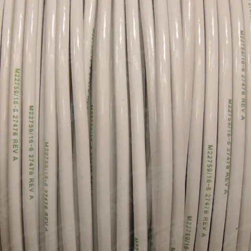 M22759/16-6-9 White Wire Tefzel 6 AWG