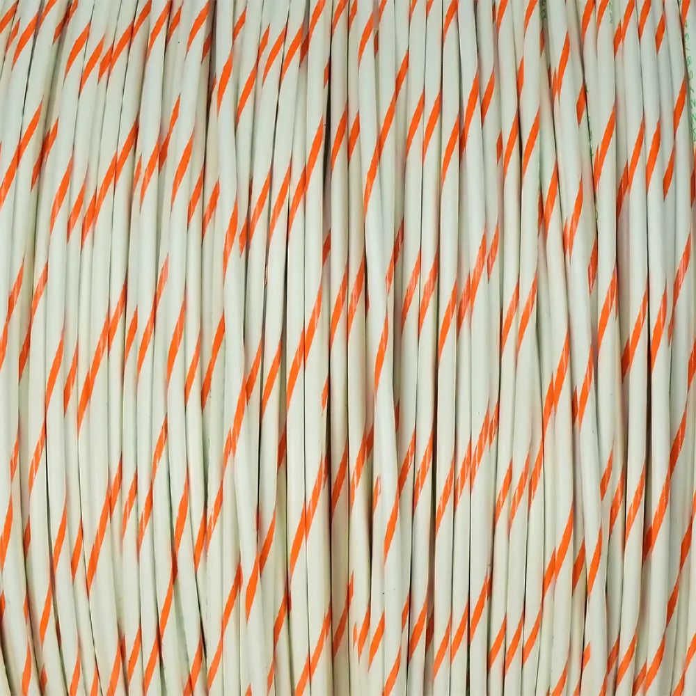 White/Orange Wire Tefzel 14 AWG - M22759/32-14-93