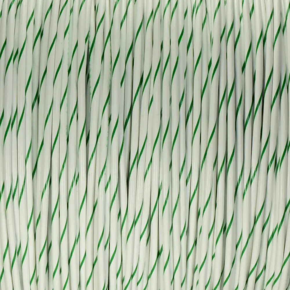 White/Green Wire Tefzel 14 AWG - M22759/32-14-95
