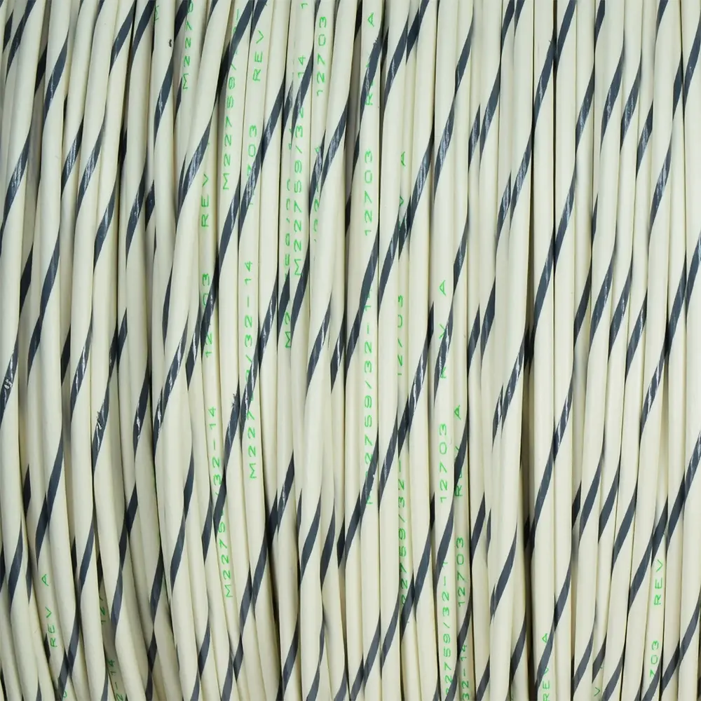 White/Gray Wire Tefzel 14 AWG - M22759/32-14-98