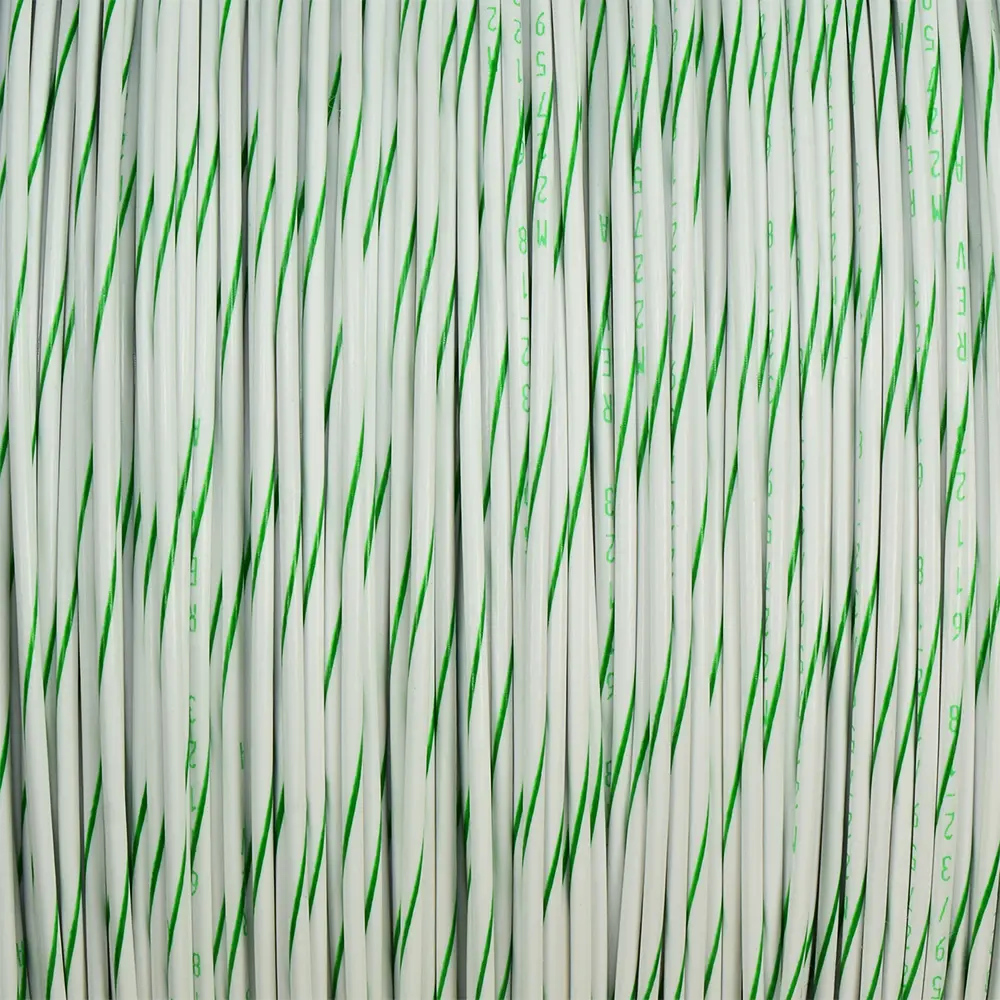 White/Green Wire Tefzel 18 AWG - M22759/32-18-95