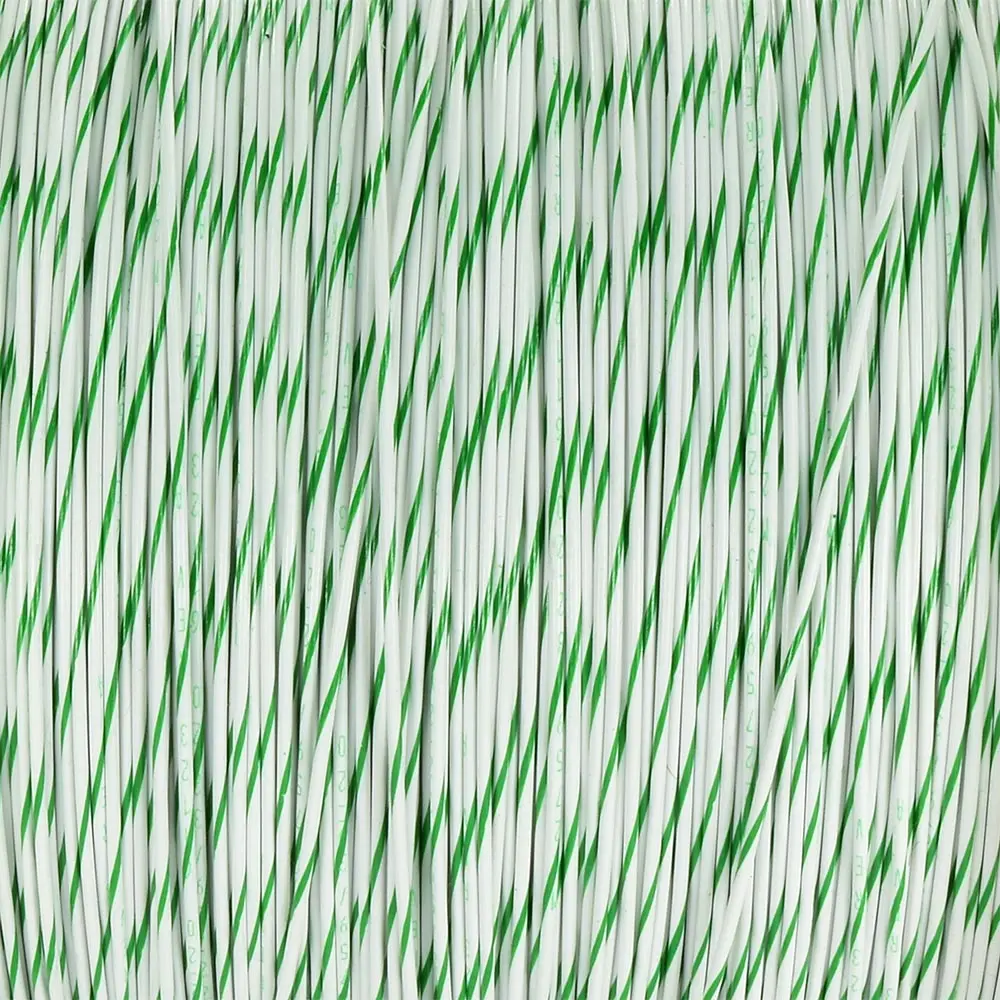 White/Green Wire Tefzel 20 AWG - M22759/32-20-95