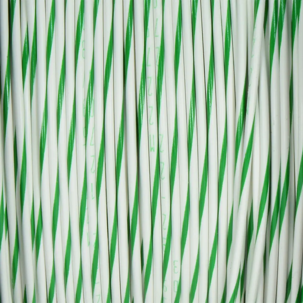 White/Green Wire Tefzel 22 AWG - M22759/32-22-95