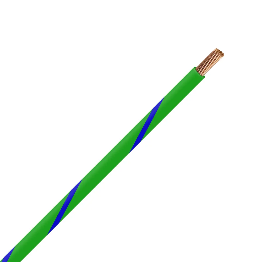 TXL 14 Green/Blue Striped Wire - TXL-14-56
