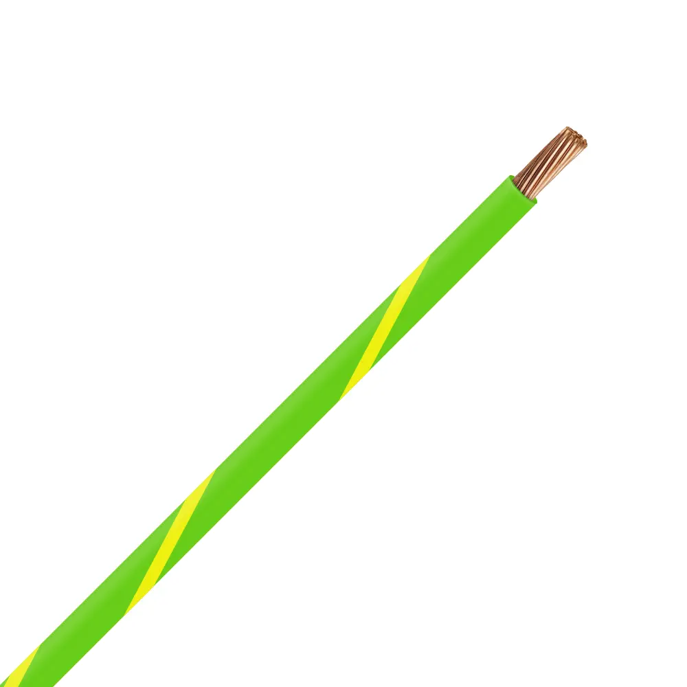 TXL 14 Light Green/YELLOWSTRIPED Wire - TXL-14-LG4