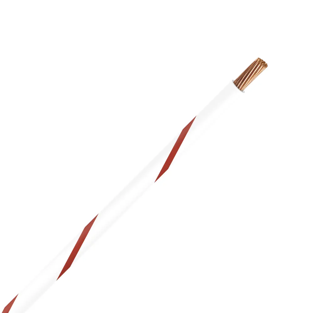 TXL 20 White/Red Striped Wire - TXL-20-92