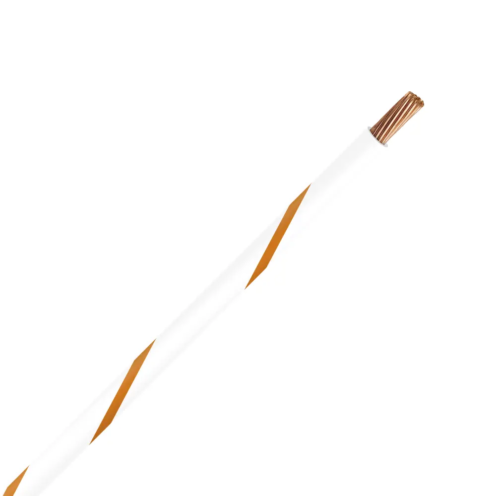 TXL 22 White/Orange Striped Wire - TXL-22-93
