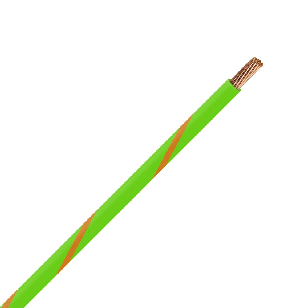 TXL 22 Light Green/Orange Striped Wire - TXL-22-LG3
