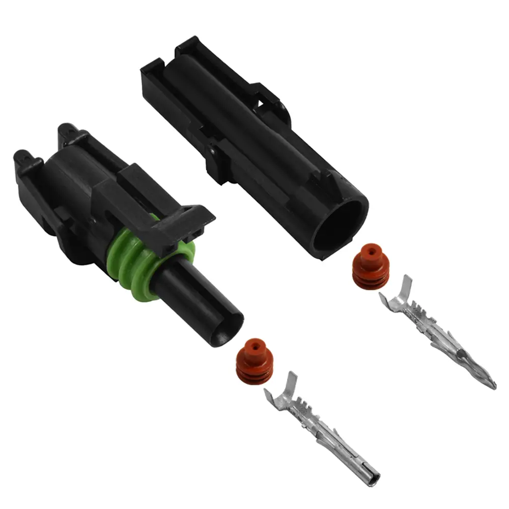 Weather Pack 1 Pin Connector Kit 22-18 Ga - WP1-18-22