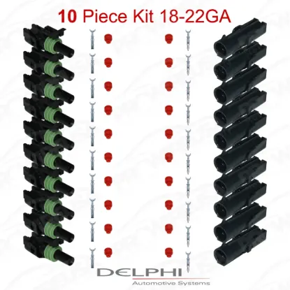 Weather-Pack 1 Way 18-22 Ga 10 PCKit - WP1-18-22-10PC