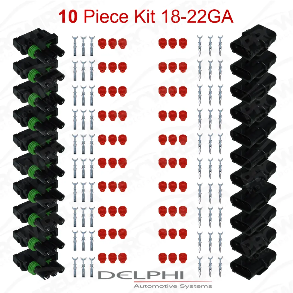 Weather-Pack 3 Way 18-22 Ga 10 PCKit - WP3-18-22-10PC