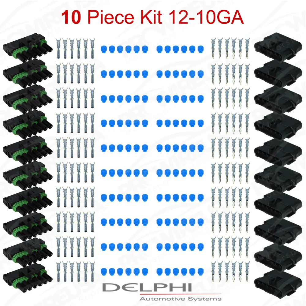 Weather-Pack 6 Way 12-10 Ga 10 PC Kit - WP6-12-10-10PC