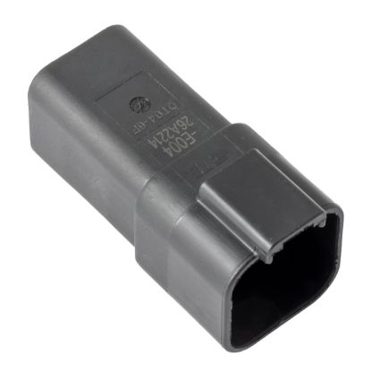 DT 6 Way RECEPTACLE-BLACK - DT04-6P-E004, image 1 of 2