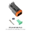 Deutsch DT 2 Way Plug Kit Stamped Nickel Black - DT2-N-SF-BK-PLG