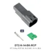 Deutsch DT 2 Way Receptacle Kit 16-14 Solid Black - DT2-N-14-BK-RCP