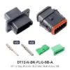 DT 12 Way FLG Kit, SLD NKL, BLK A-KEY, SB - DT12-N-BK-FLG-SB-A