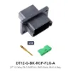 DT 12 Way FLG RCP Kit, SLD Gold, BLK A-KEY - DT12-G-BK-RCP-FLG-A