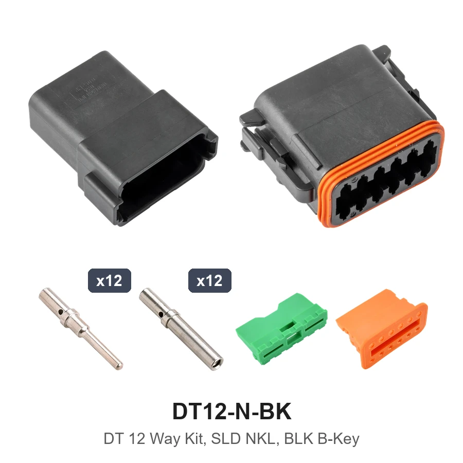 DT 12 Way Kit Solid Nickel Black - DT12-N-BK