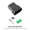 DT 12 Way Kit Stamped Nickel Black Recep - DT12-N-SF-BK-RCP