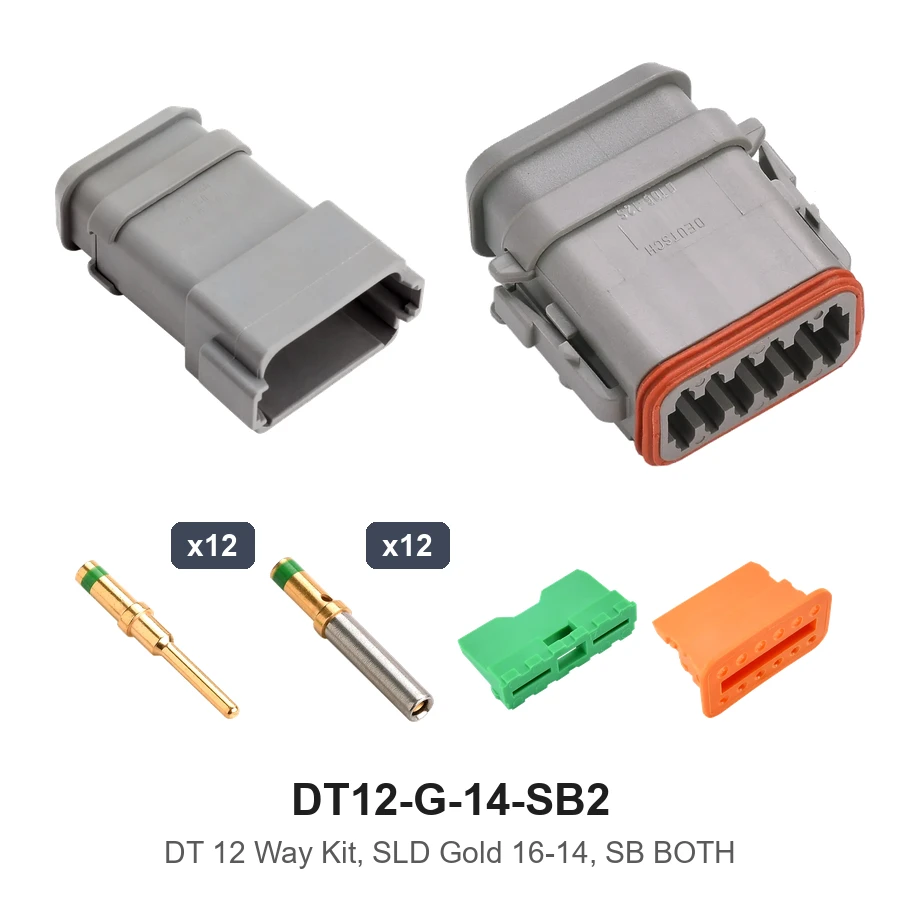 DT 12 Way Kit, SLD Gold 16-14, SB Both - DT12-G-14-SB2