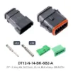 DT 12 Way Kit, SLD NKL 16-14, BLK A-KEY, SB Both - DT12-N-14-BK-SB2-A