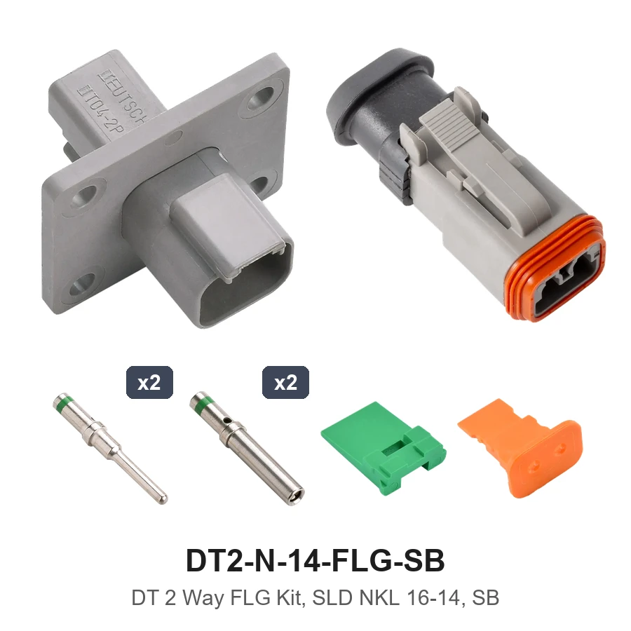 DT 2 Way FLG Kit, SLD NKL 16-14, SB - DT2-N-14-FLG-SB