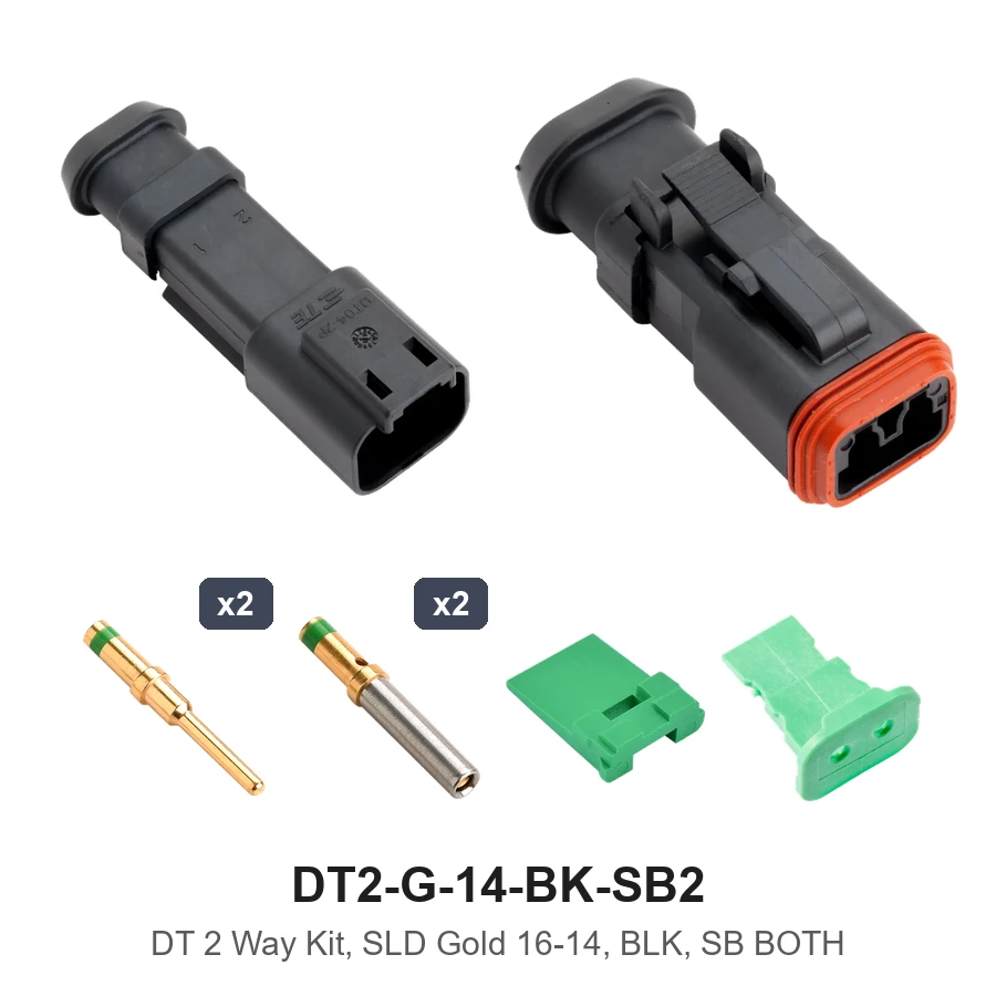 DT 2 Way Kit, SLD Gold 16-14, BLK, SB Both - DT2-G-14-BK-SB2