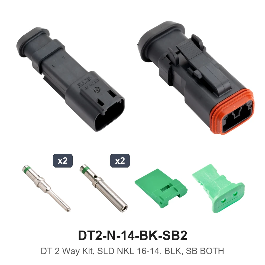 DT 2 Way Kit, SLD NKL 16-14, BLK, SB Both - DT2-N-14-BK-SB2