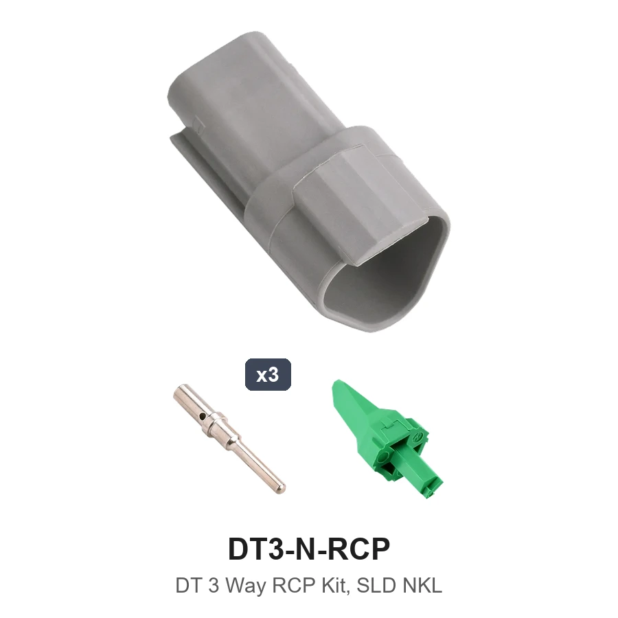 DT 3 Pin Receptacle Kit Solid - DT3-N-RCP