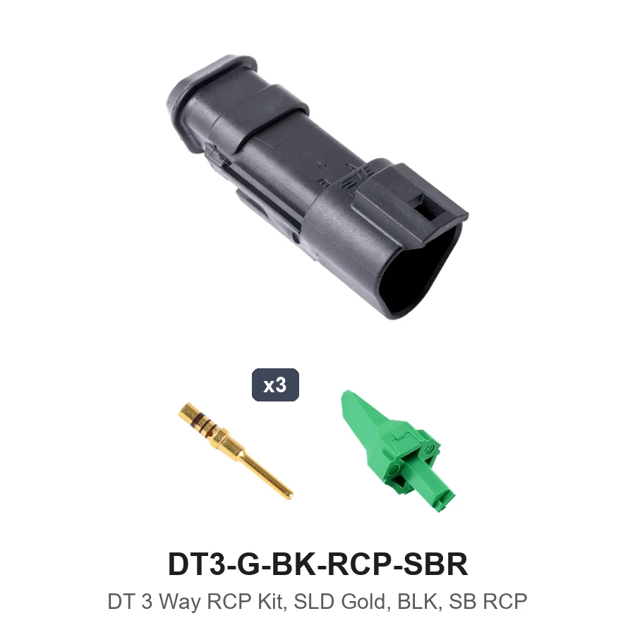 DT 3 Way RCP Kit, SLD Gold, BLK, SB RCP - DT3-G-BK-RCP-SBR