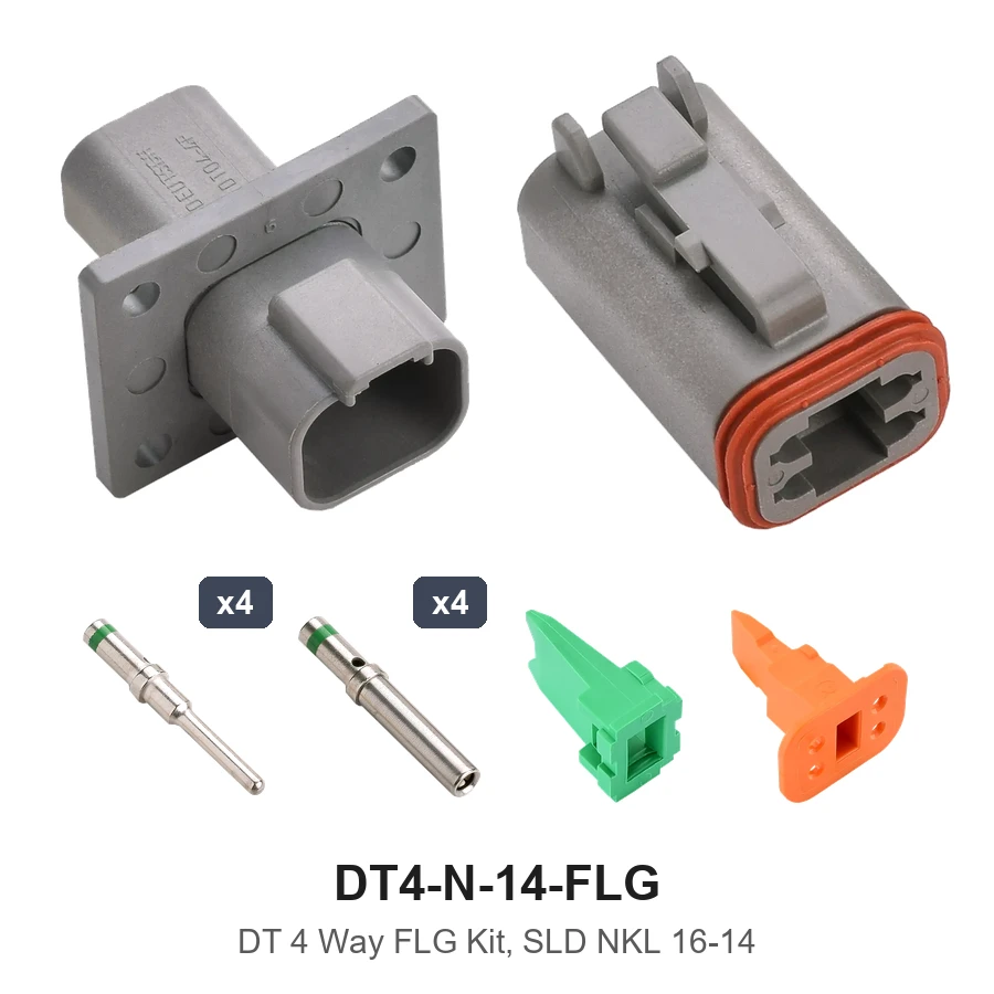 DT 4 Way Flanged Kit Solid Nickel 16-14 - DT4-N-14-FLG