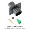 DT 4 Way FLG RCP Kit, SLD Gold 16-14, BLK - DT4-G-14-BK-RCP-FLG