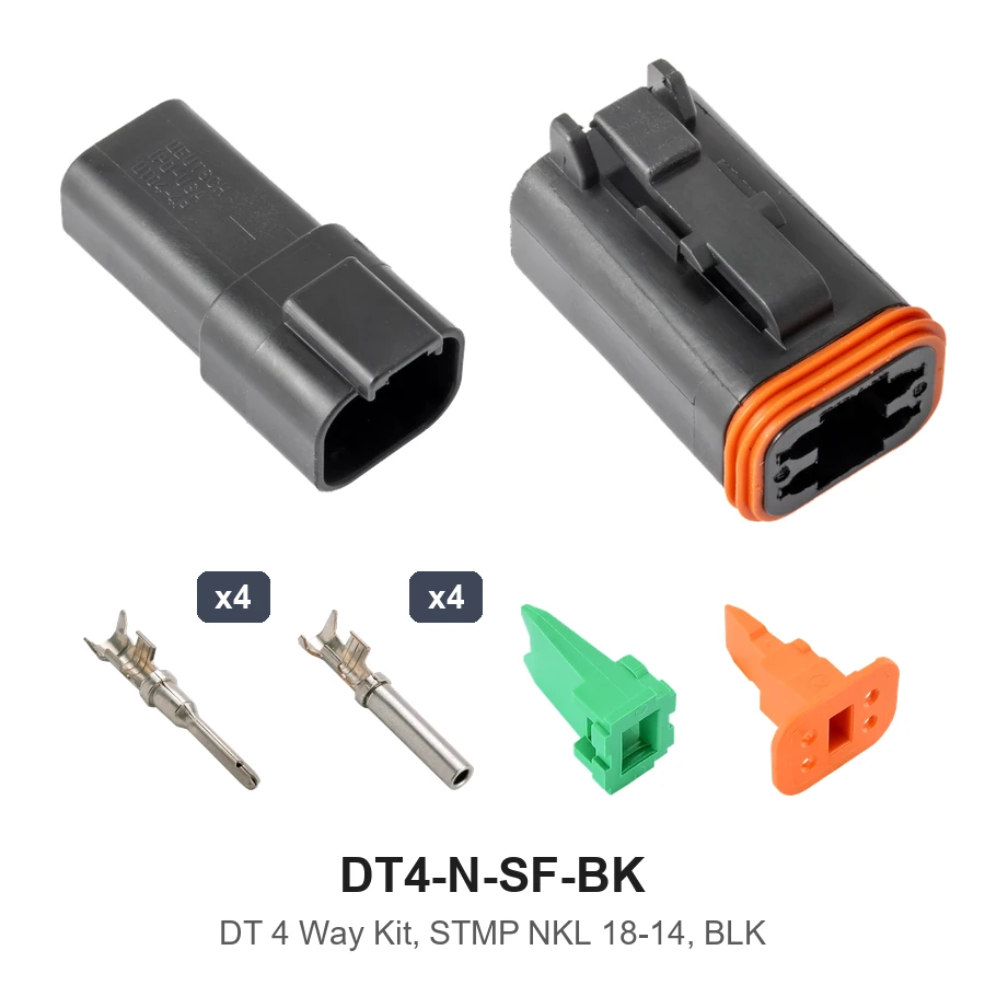 DT 4 Way Kit Stamped Nickel Black - DT4-N-SF-BK