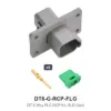 DT 6 Way Flanged Kit Solid Gold Recep - DT6-G-RCP-FLG