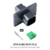 DT 6 Way FLG RCP Kit, SLD NKL, BLK - DT6-N-BK-RCP-FLG