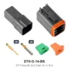 DT 6 Way Kit Solid Gold 16-14 Black - DT6-G-14-BK