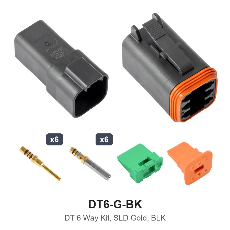 DT 6 Way Kit Solid Gold Black - DT6-G-BK