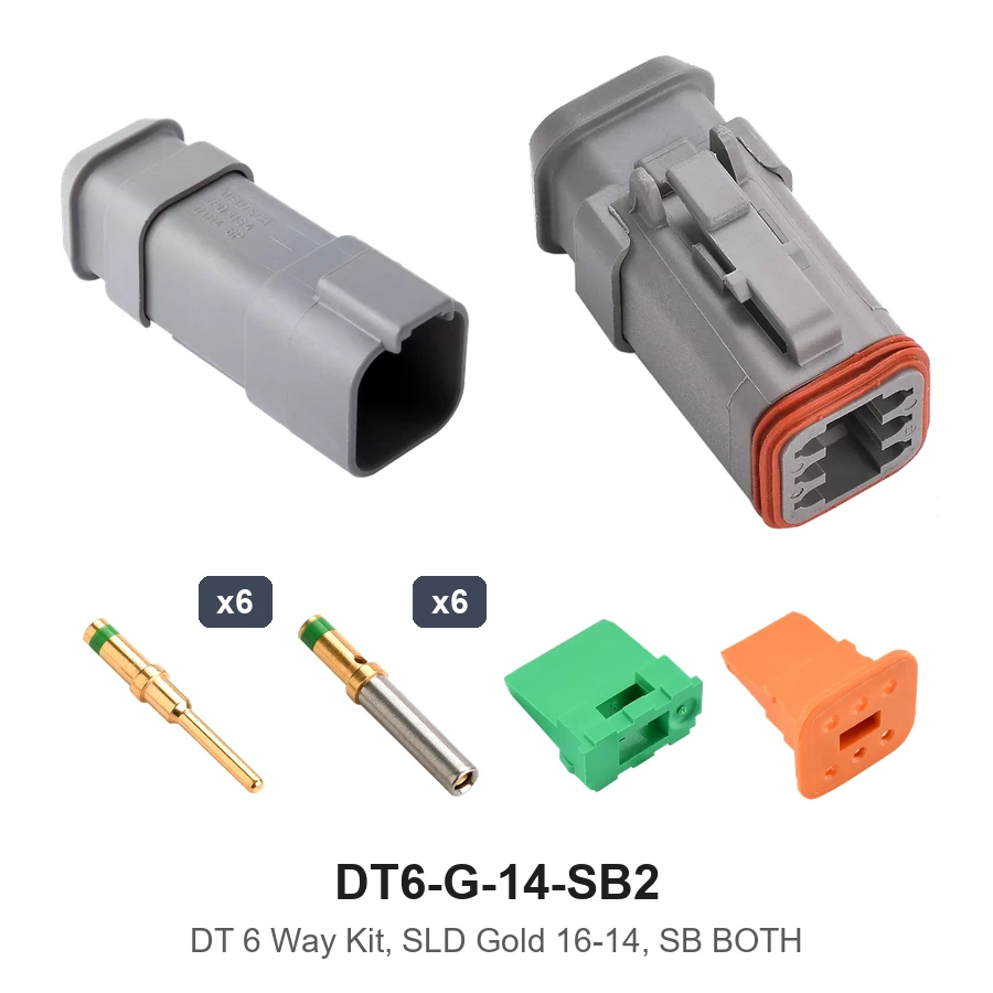 DT 6 Way Kit, SLD Gold 16-14, SB Both - DT6-G-14-SB2