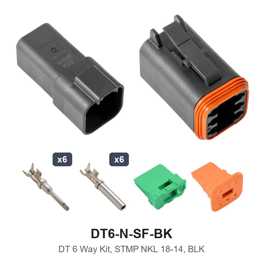 DT 6 WayKit Stamped Nickel Black - DT6-N-SF-BK