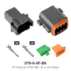DT 8 Pin Conn Kit Stamped Nickel Black - DT8-N-SF-BK