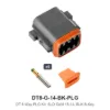 DT 8 Way Plug Connector Kit Gold 16-14 Black - DT8-G-14-BK-PLG